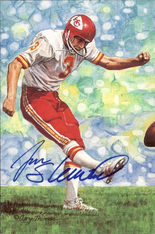 Jan Stenerud HOF Autographed Goal Line Art GLAC Postcard KC Chiefs JSA