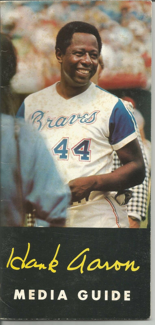 Hank Aaron Atlanta Braves Media Guide 150338