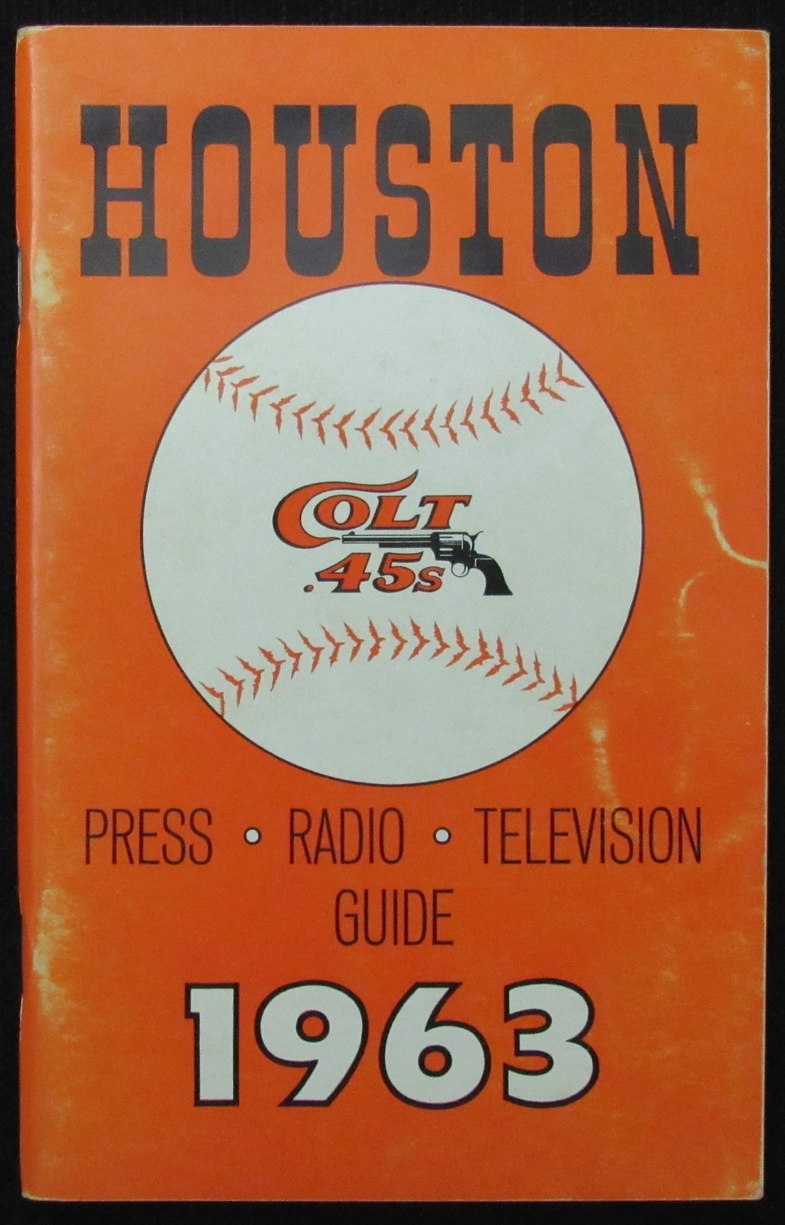 1963 Houston Colt .45s Media/Press Guide 188802
