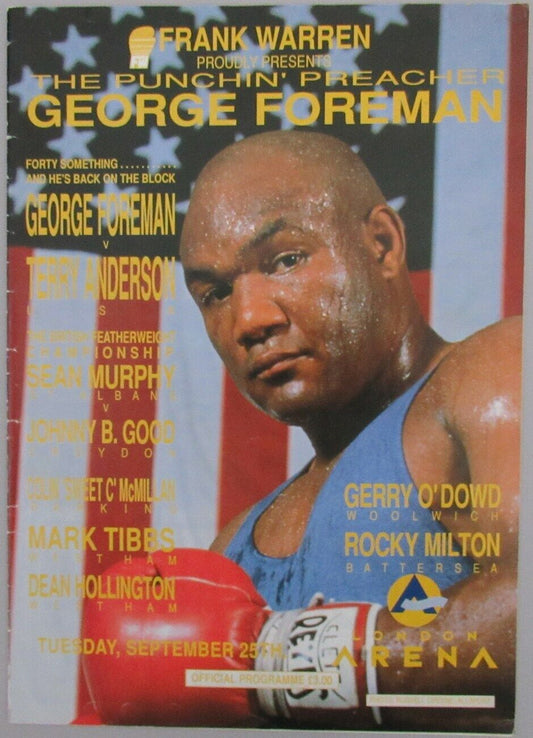 George Foreman vs. Terry Anderson September 25, 1990 Official Program 162278