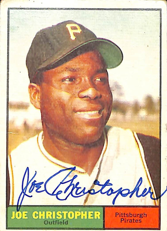 Joe Christopher Pittsburgh Pirates Signed/Auto 1961 TOPPS Card #82 189497