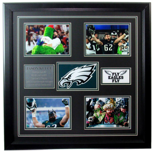 Jason Kelce Unsigned Tribute Photo Collage Framed 186106