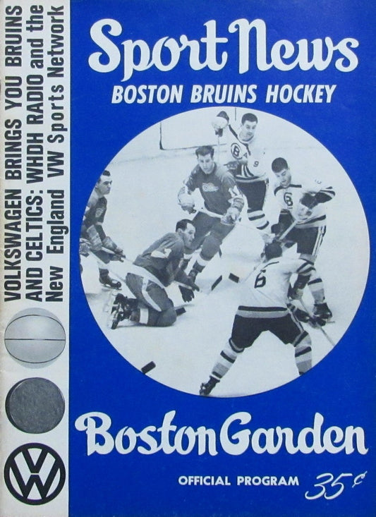 Boston Bruins NHL Hockey Program vs. Toronto Maple Leafs 1/10/65 146236