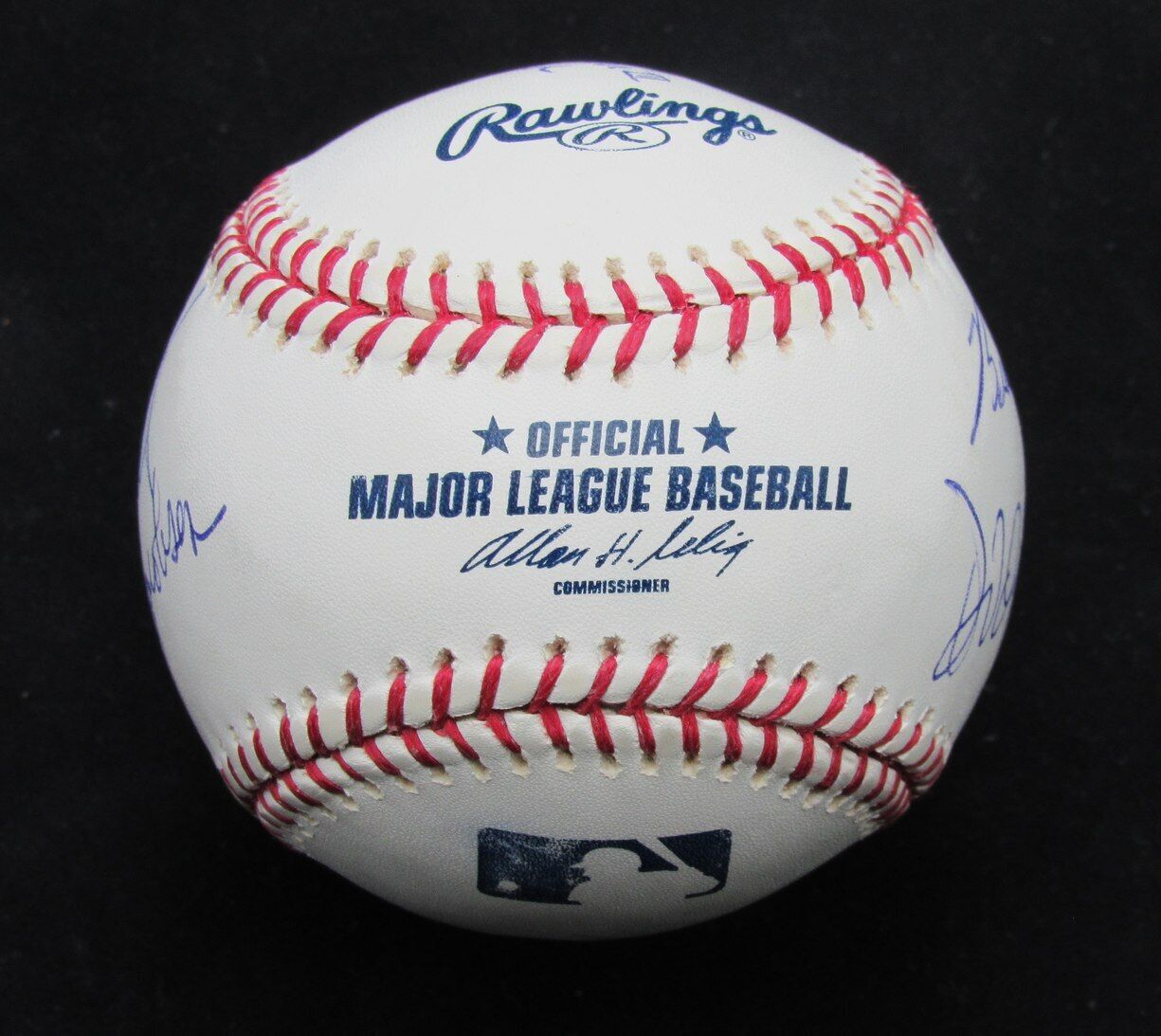 Sports Announcers Multi-Autographed Rawlings OML Baseball Signed by 8