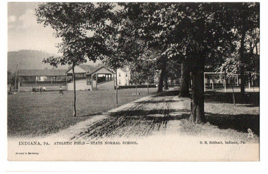 Vintage Unused Undivided Back Postcard Athletic Field at Indiana U of PA 143628