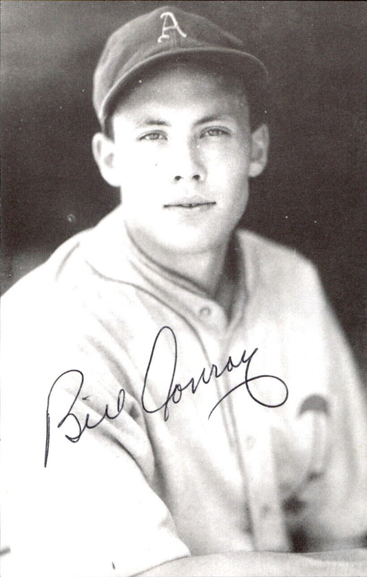Bill Conroy Athletics d. 1997 Signed/Auto 3x5  Photo 178144