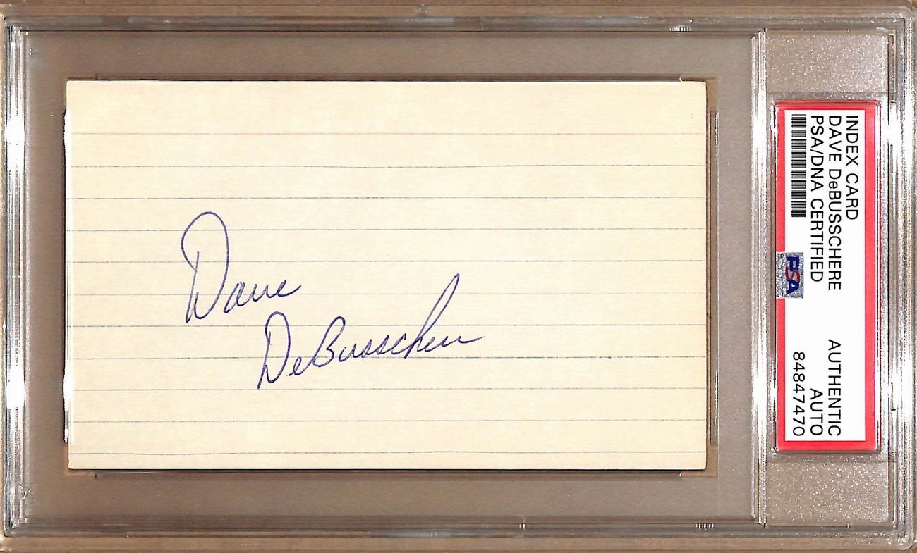 Dave DeBusschere HOF Autographed 3x5 Index Card NY Knicks PSA/DNA 178824