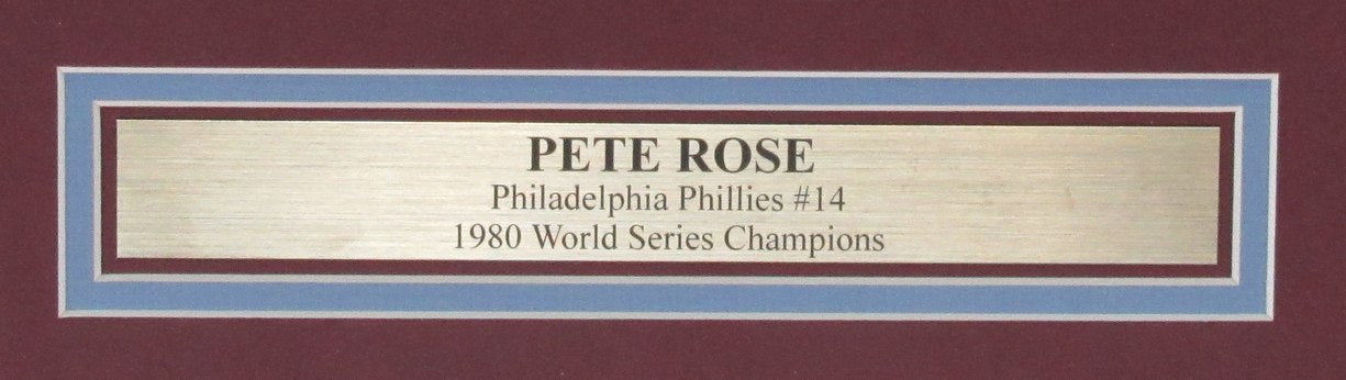 Pete Rose Signed 16x20 Photo Philadelphia Phillies Framed JSA 186168