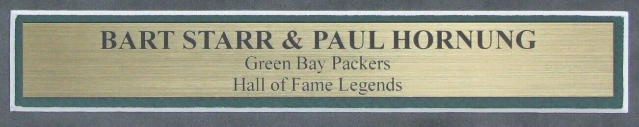 Bart Starr/Paul Hornung HOF Packers Signed 11x14 Lithograph Framed JSA 158844