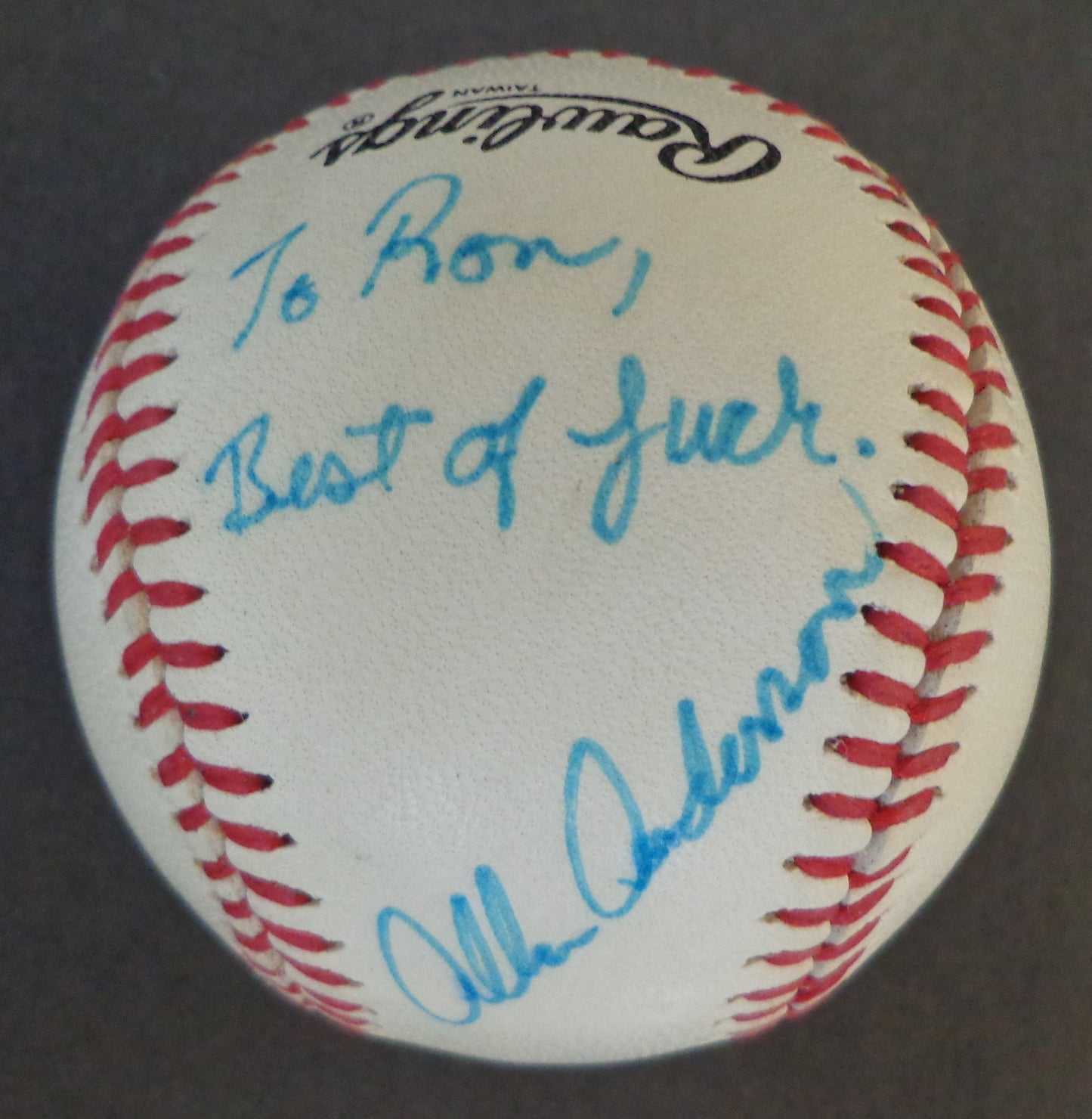 Allan Anderson Autographed/Inscribed OML Baseball Minnesota Twins 155696