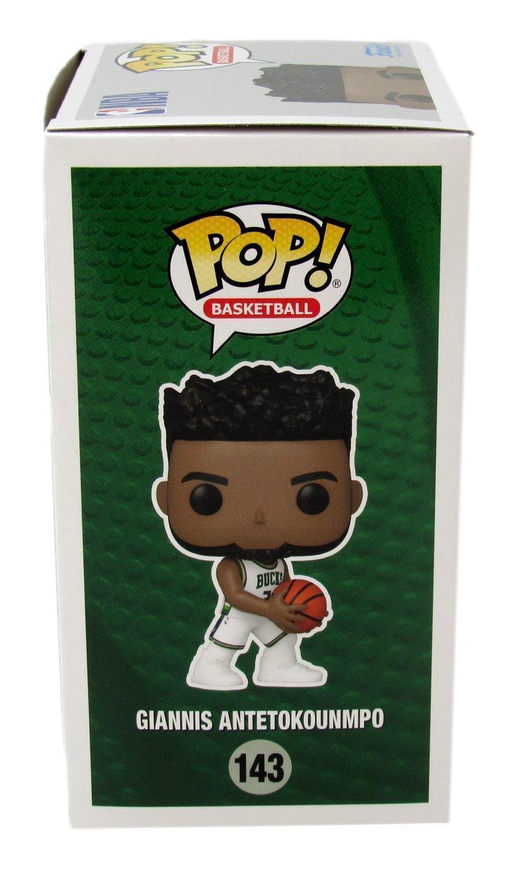 Giannis Antetokounmpo Autographed Funko POP! #143 Bucks Beckett 176250