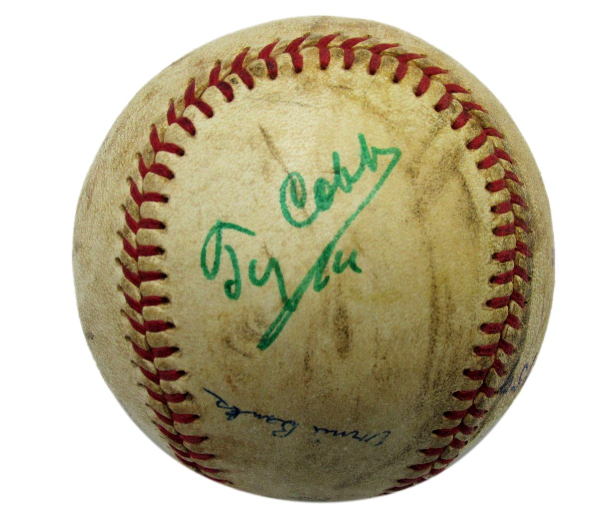 Ty Cobb HOF/ Chick King Dual-Autographed ONL Baseball Tigers JSA 186355