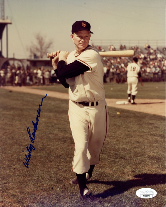 Whitey Lockman Autographed 8x10 Photo New York Giants JSA 177877