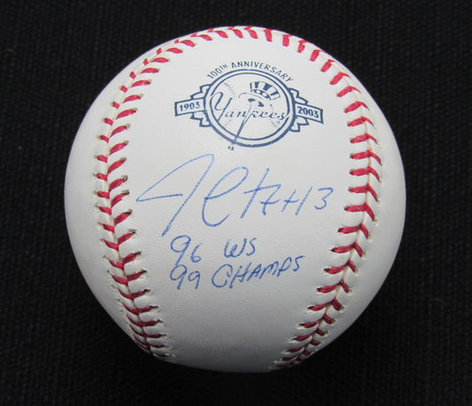 Jim Leyritz Signed/Auto Yankees 100th OML Baseball MAB Inscr 187026