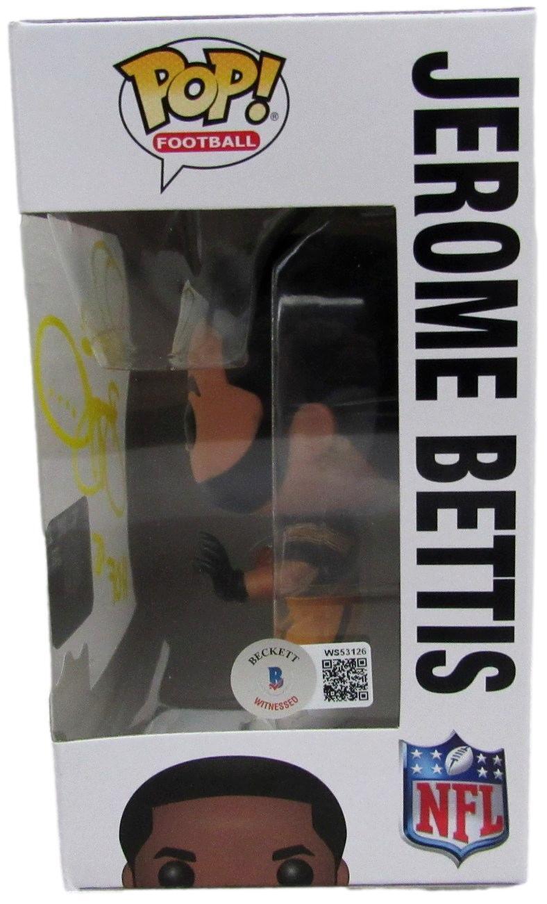 Jerome Bettis HOF Autographed/Inscribed Funko POP! Figurine #117 Steelers JSA