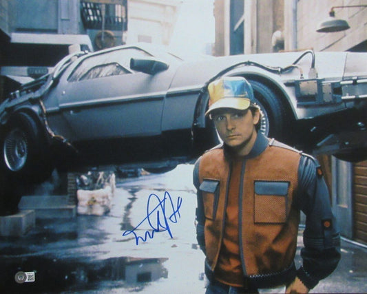 Michael J Fox "Back to the Future II" Signed/Auto 16x20 Photo Beckett 164143