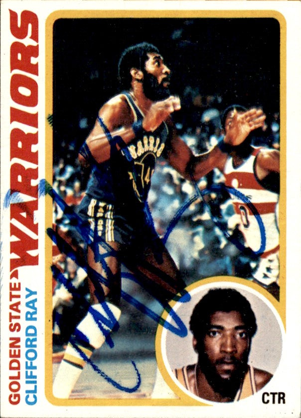 Clifford Ray Autographed 1978-79 TOPPS Basketball Card #131 Warriors 183050