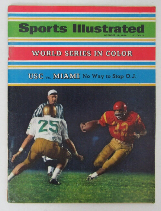 O.J. Simpson USC 1968 Sports Illustrated Magazine 10/14/68 NO LABEL 152084