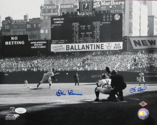 Yogi Berra/Don Larsen Dual-Signed 11x14 Photo Yankees Perfect Game JSA 191899