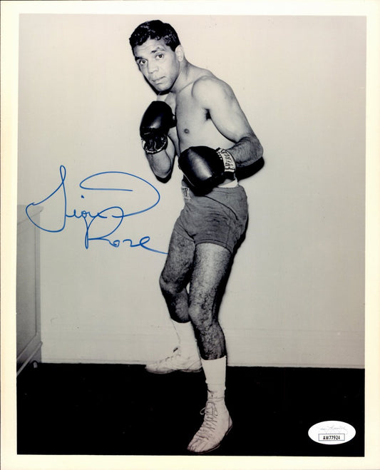 Lionel Rose Signed/Autographed 8x10 B/W Boxing Photo JSA 191022