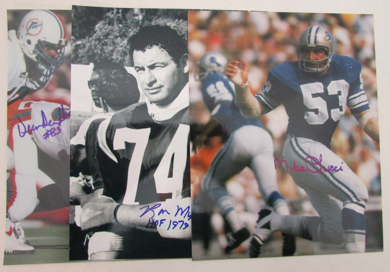 Lot of 6 NFL Signed 8x10 Photos incl. Lucci, Tolar, Moore, and Mandevil 157372