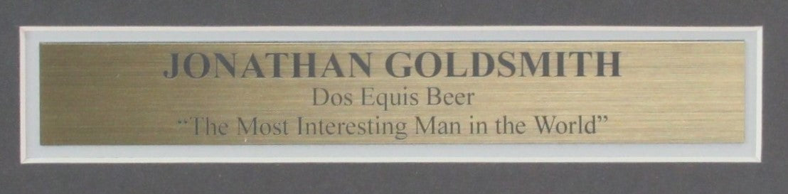 Jonathan Goldsmith Signed/Inscr 8x10 Photo Dos Equis Beer Framed Beckett 187205