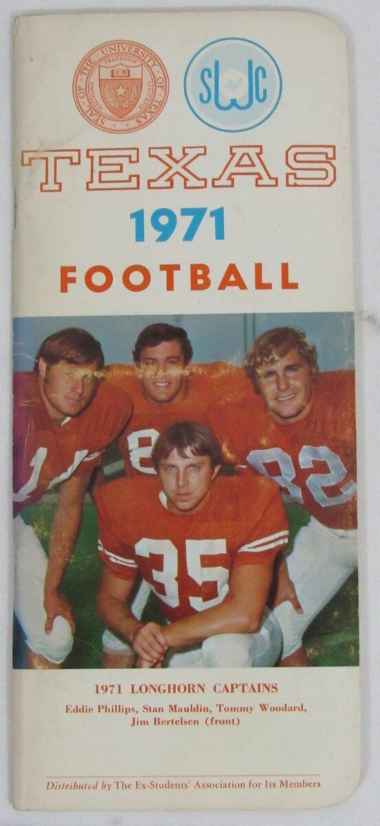 1971 Texas Longhorns Football Media/Press Guide 136967