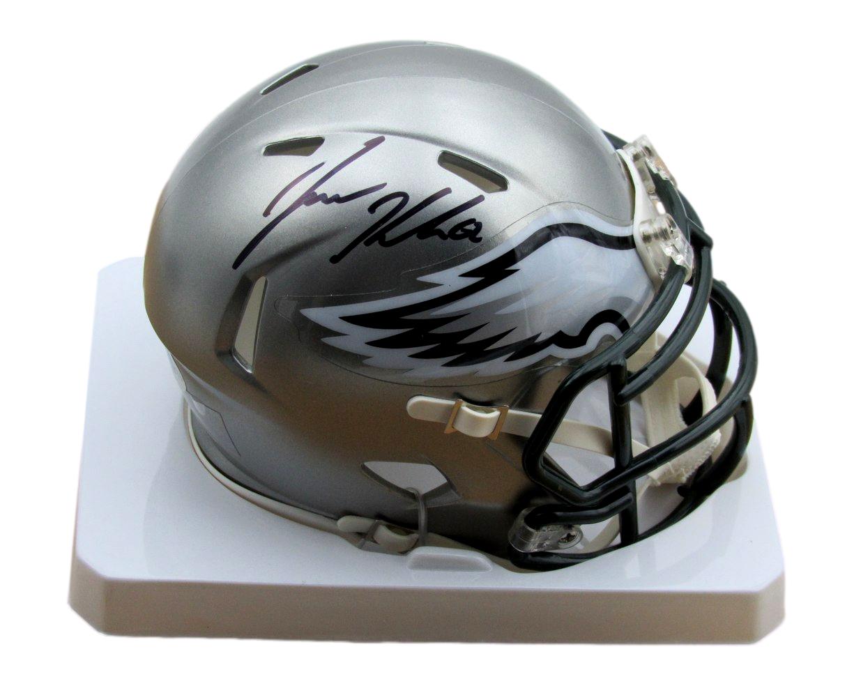 Jason Kelce Autographed Eagles Flash Mini Helmet Witness PSA/DNA 190107