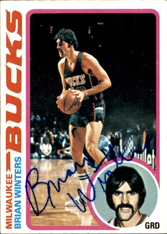 Brian Winters Autographed 1978-79 TOPPS Basketball Card #76 Bucks 183059