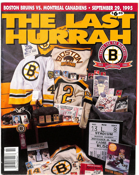 1995 Bruins vs Canadiens The Last Hurrah Boston Garden Game Program 181786