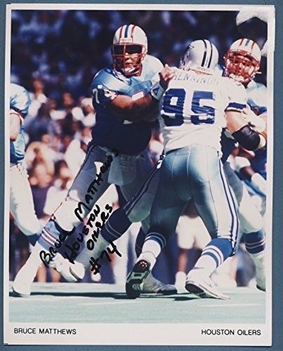 Bruce Matthews Houston Oilers Autographed/Signed 8x10 Photo 125768