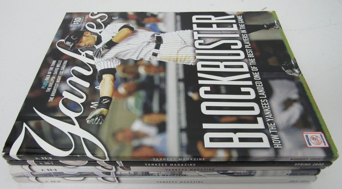 Lot of 5 2012 New York Yankees Magazines Ichiro/Granderson/Posada 153192