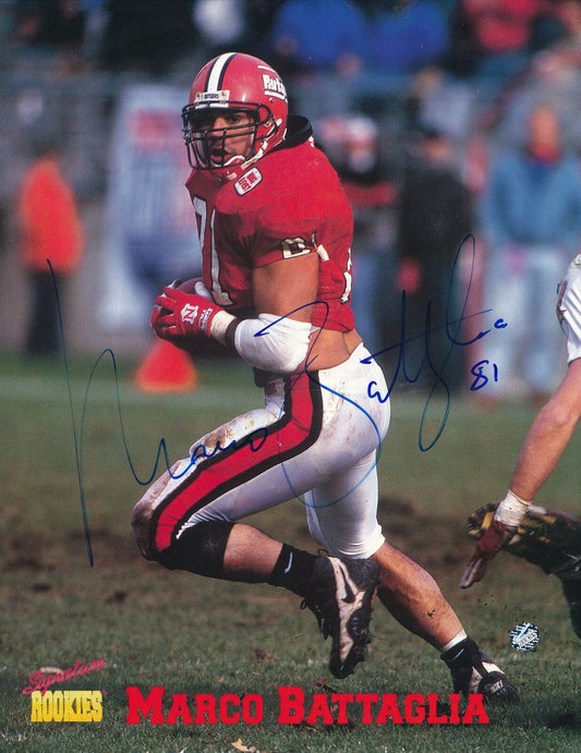 Marco Battaglia Autographed Signature Rookies 8x10 Photo Rutgers