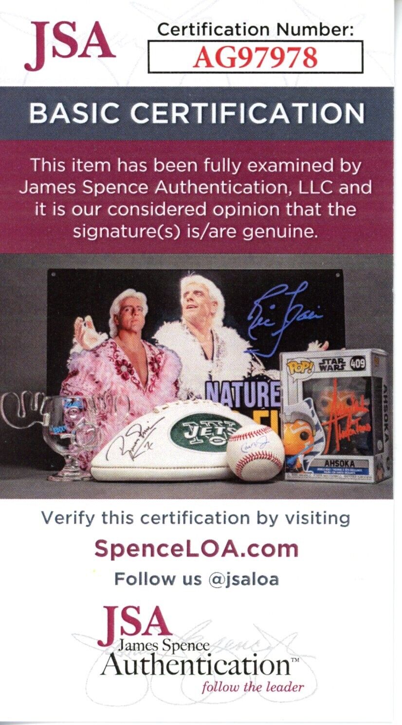 Bill Dudley HOF Autographed/Inscr Goal Line Art GLAC Postcard Redskins JSA