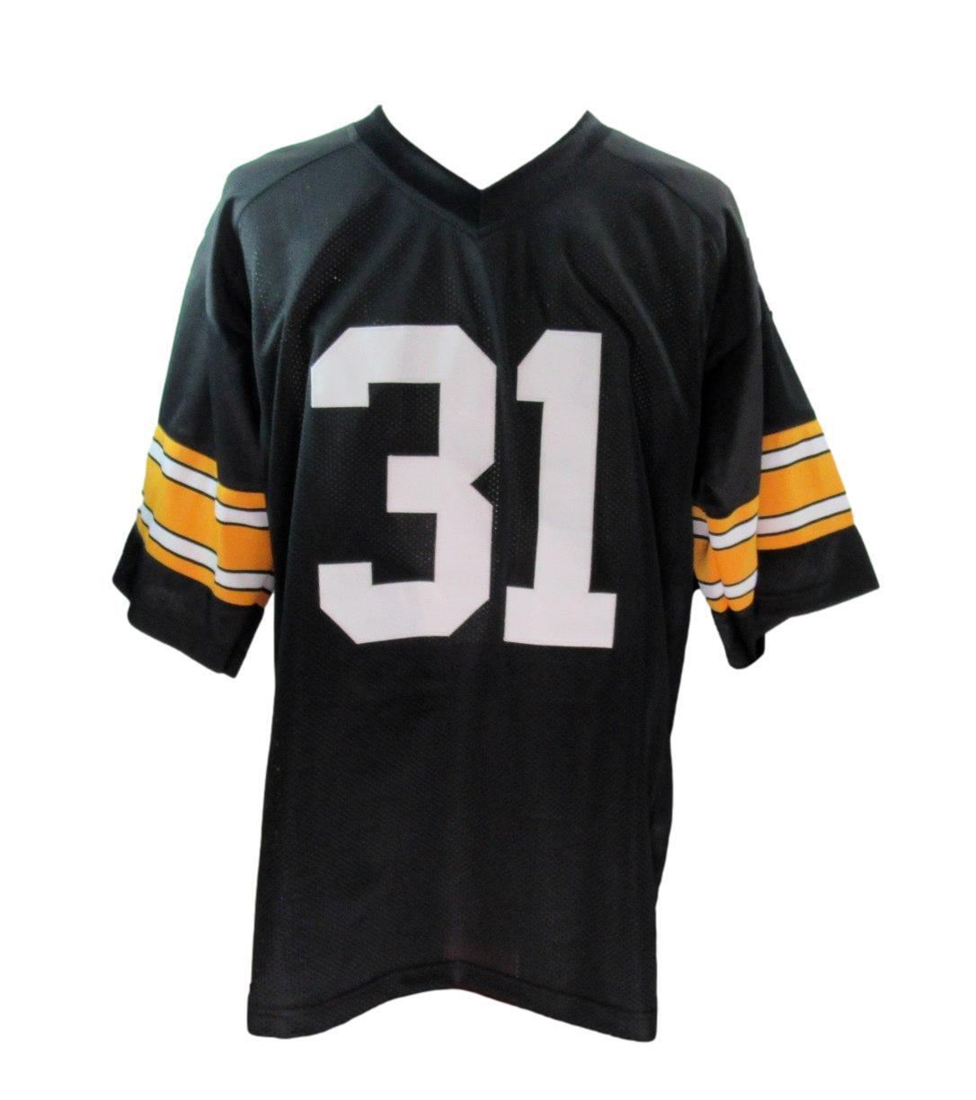 Donnie Shell HOF Autographed/Inscribed Custom Black Jersey Steelers JSA 180119