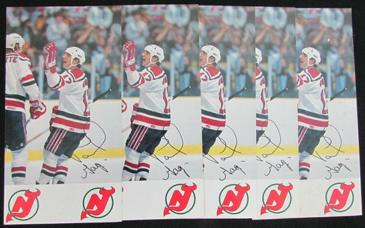 Lot of 5 Paul Gagne Devils Signed/Autographed 3.5x6 Team Photo Postcards 152003