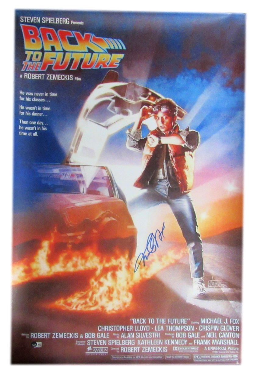 Michael J Fox Autographed 24x36 Movie Poster "Back To The Future" Beckett