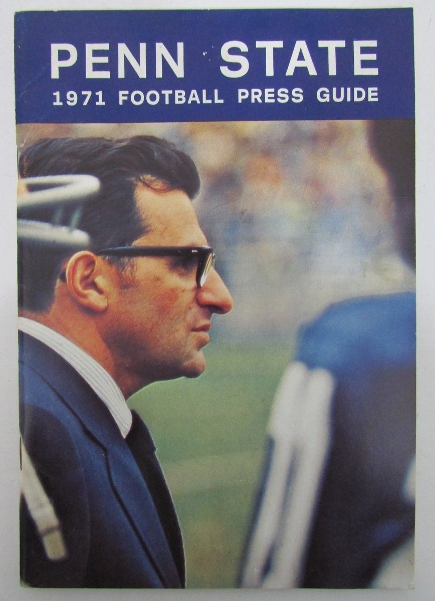 1971 Penn State Nittany Lions Football Press Guide 128495