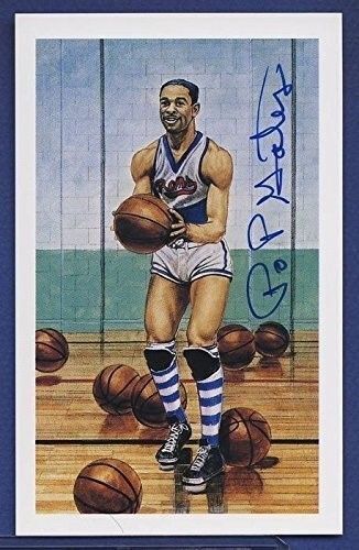 1992 Center Court POP GATES Harlem Signed HOF Postcard