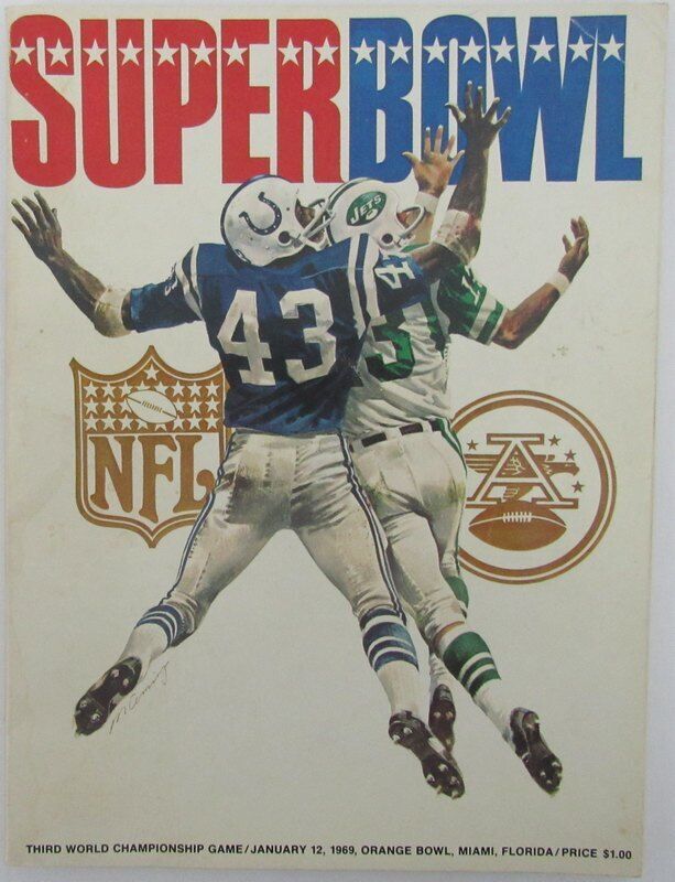 Super Bowl III - 1969 Vintage Rare Program Colts vs Jets Joe Namath MVP 141532