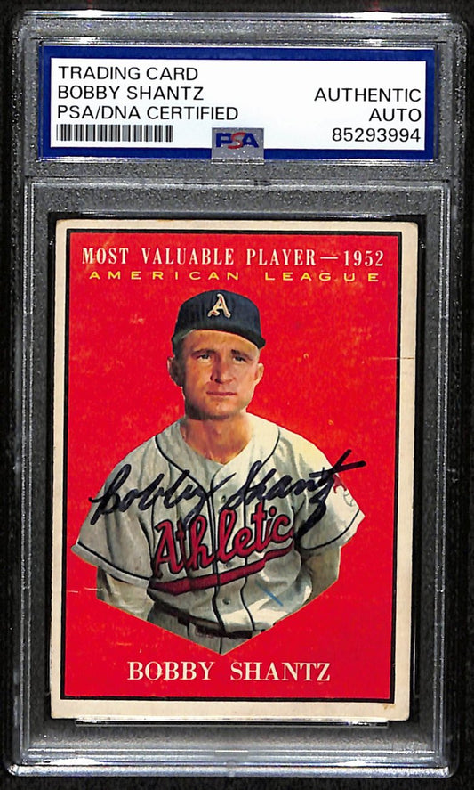 Bobby Shantz Signed/Autographed 1961 Topps Card #473 Tigers PSA/DNA 190670