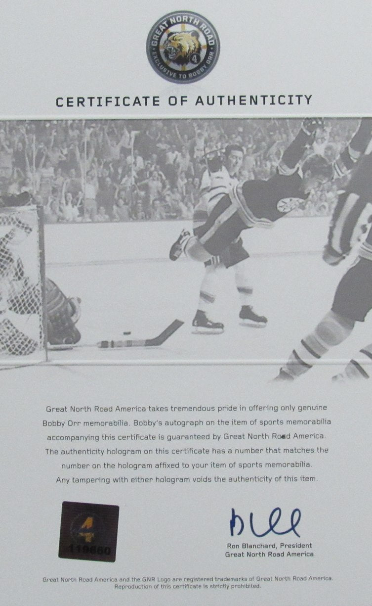 Bobby Orr Bruins 11x14 Autographed/Inscribed Photo GNA COA 187500