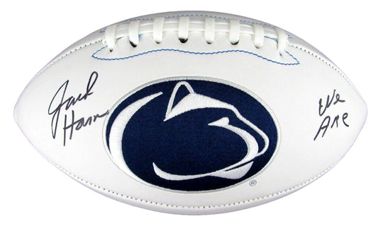 Jack Ham HOF Signed/Inscr White Penn State Logo Football Becket Witness 192381