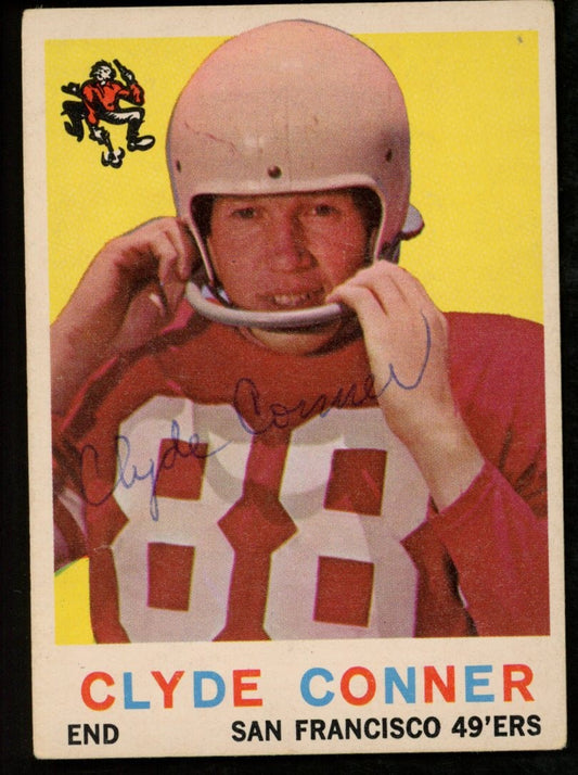 1959 TOPPS Football Card #27 Signed/Auto Clyde Conner San Francisco 49'ers