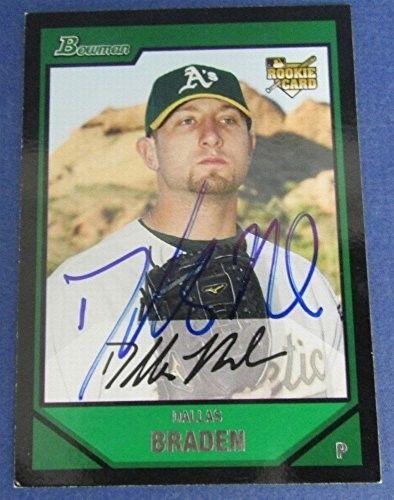 Dallas Braden A's Athletics Signed Bowman Rookie Baseball Card #BDP35