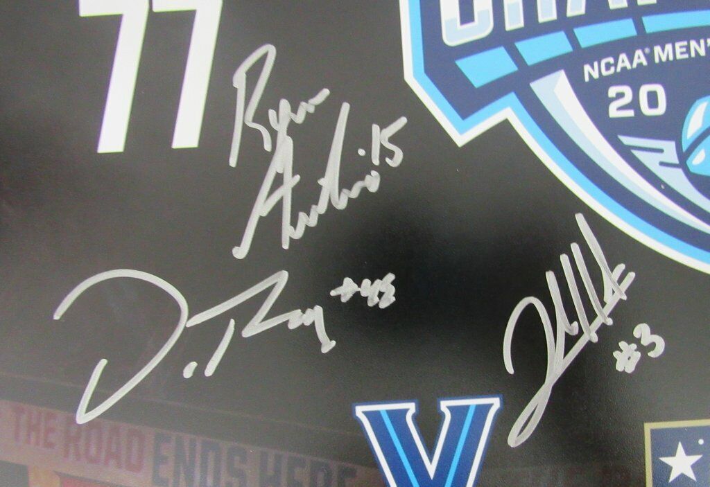 2016 NCAA Final Four Villanova Champions Signed by 6 16x20 Photo JSA 137908