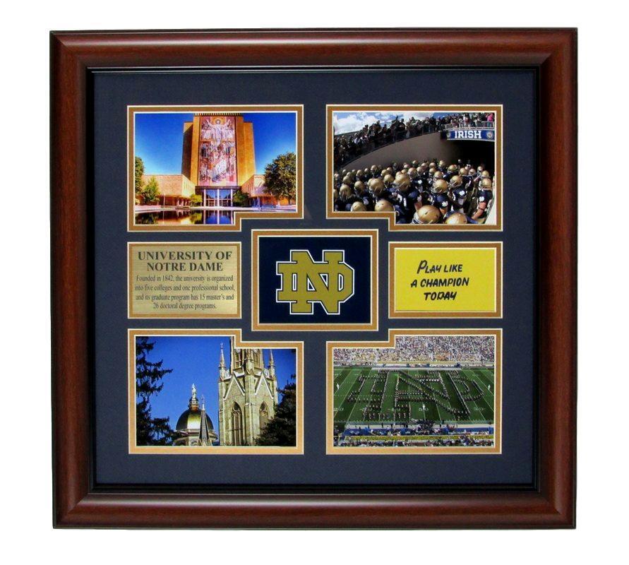 Notre Dame Landmarks Framed Photo Collage