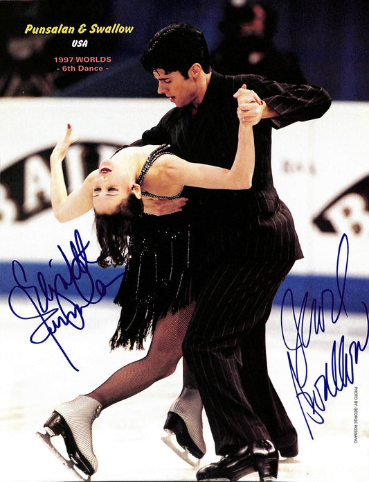 Punsalan and Swallow 1997 World Championships6th Place Signed 8x10 Photo 170794