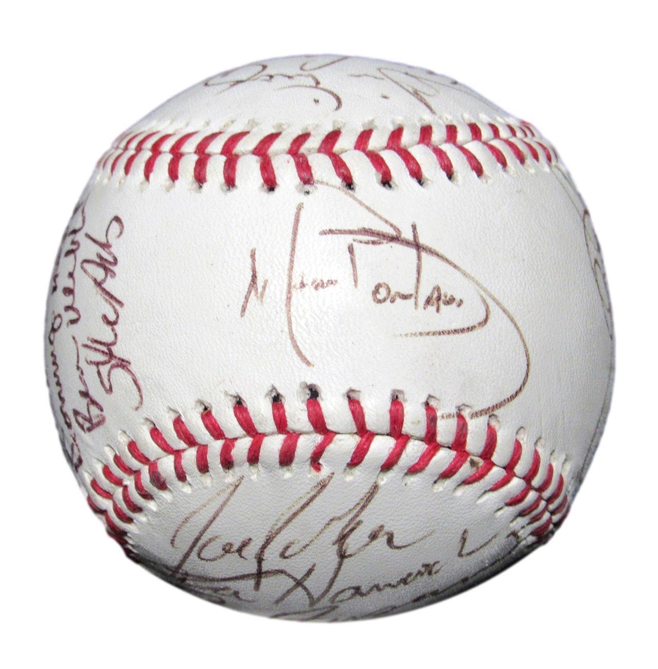 Harrisburg Senators 1990 Team Autographed/Signed Wilson Scholastic Baseball