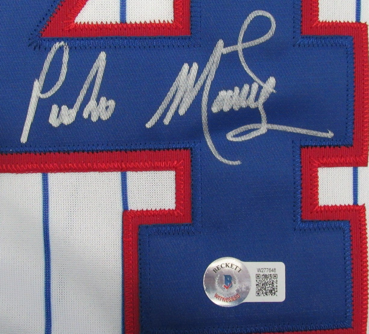 Pedro Martinez Signed Majestic XL Baseball Jersey Montreal Expos Beckett 187262